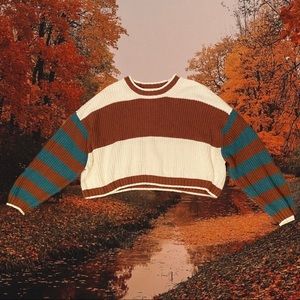 Striped Cropped Sweater